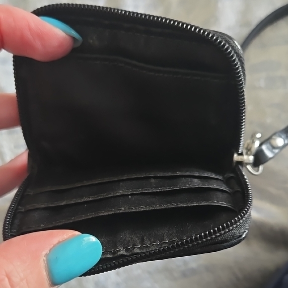 Coach Black and Tan Wristlet - Picture 2 of 4